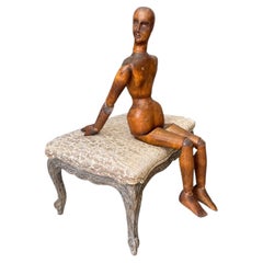 Large Antique French Wooden Male Artist’s Articulated Lay Figure Mannequin