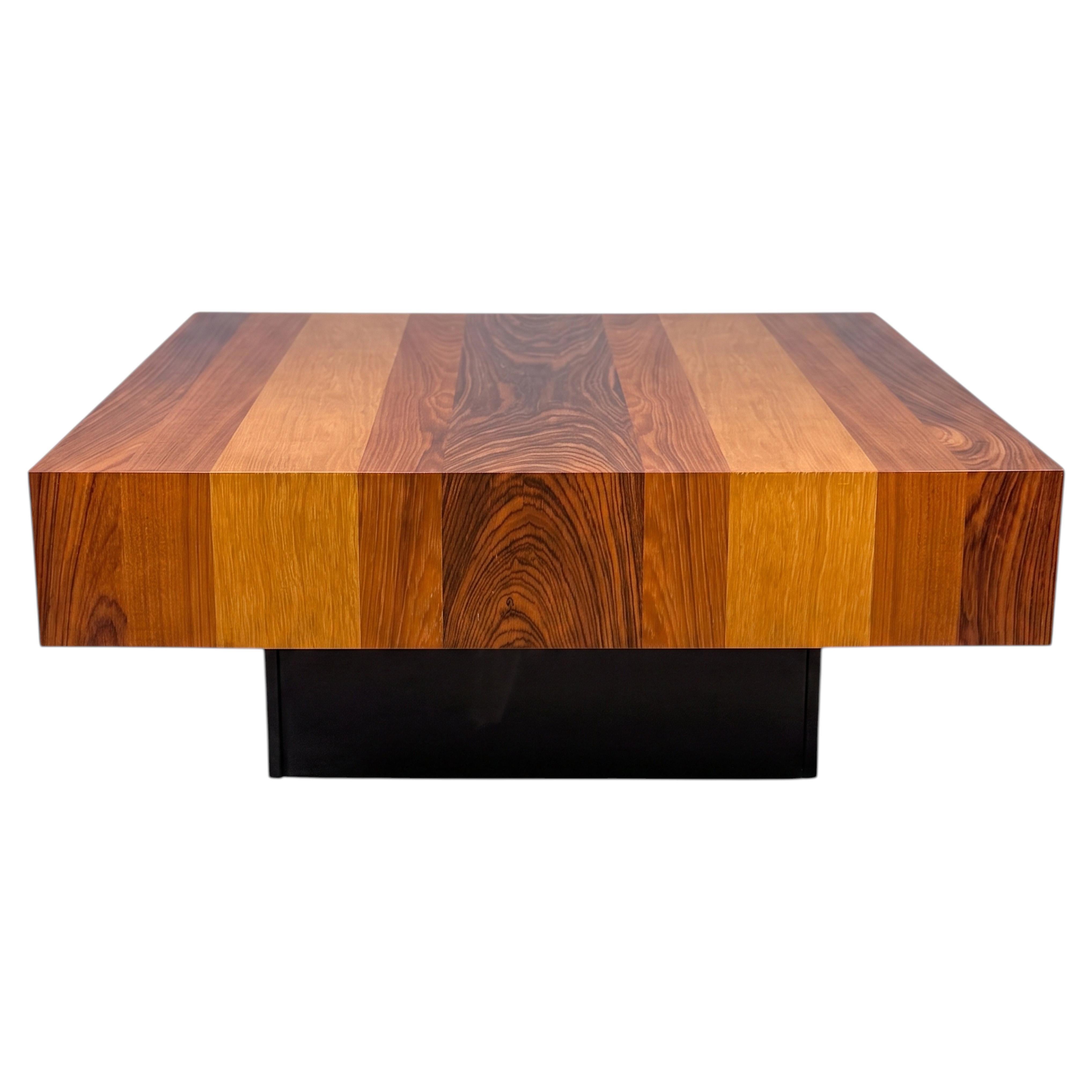 Mesa de centro flotante de estilo «Danish Modern» de los años 70, de palisandro y teca, de Drylund