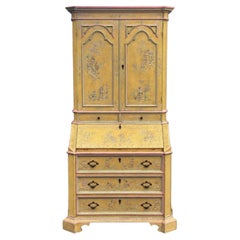 Mid-Century Venetian Italian Hand Painted Chinoiserie Secretary Desk