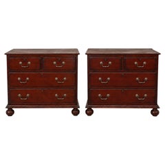 Mid-Century Drexel Heritage Georgian Style Mahogany Chests - Pair