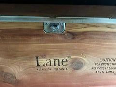 Mid-Century Modern Lane Brutalist Staccato Walnut Cedar Chest Trunk Coffee Table