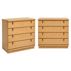 Mid-Century Modern Cerused Mahogany Chests Att. Johnson Carper - Pair