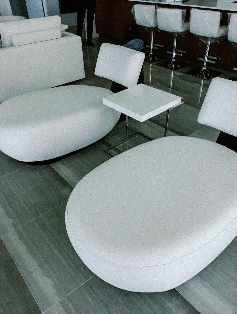 XXIe siècle et contemporain Chaise longue à remontage, base en chêne naturel blanc cassé en vente