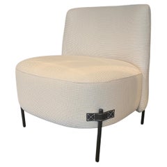 Armchair Breeze, Off white, Faux Leather Details