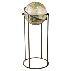 Paul McCobb Style Mid Century Brass Globe by Replogle