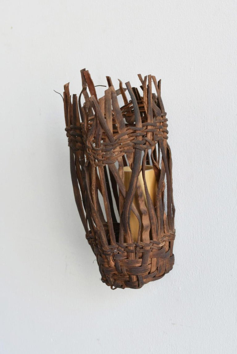 Japanese WabiSabi WallMounted Antique Flower Vase/Early 20th /Plant