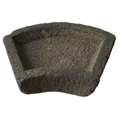 Lavabo antiguo japonés de piedra "Tsukubai" / Adorno de jardín / 1868-1920
