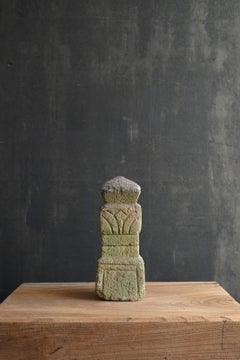 Antique Japanese stone pagoda finial fragment / Edo period /Buddhist art