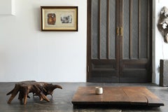 Antique Japanese wooden work board / Wall-mounted object/ Wabi-sabi low table