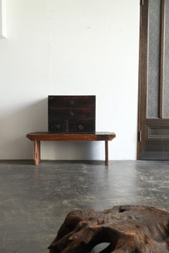 Antique Japanese wooden drawer chest / Edo period, 1770s /Small Storage Tansu