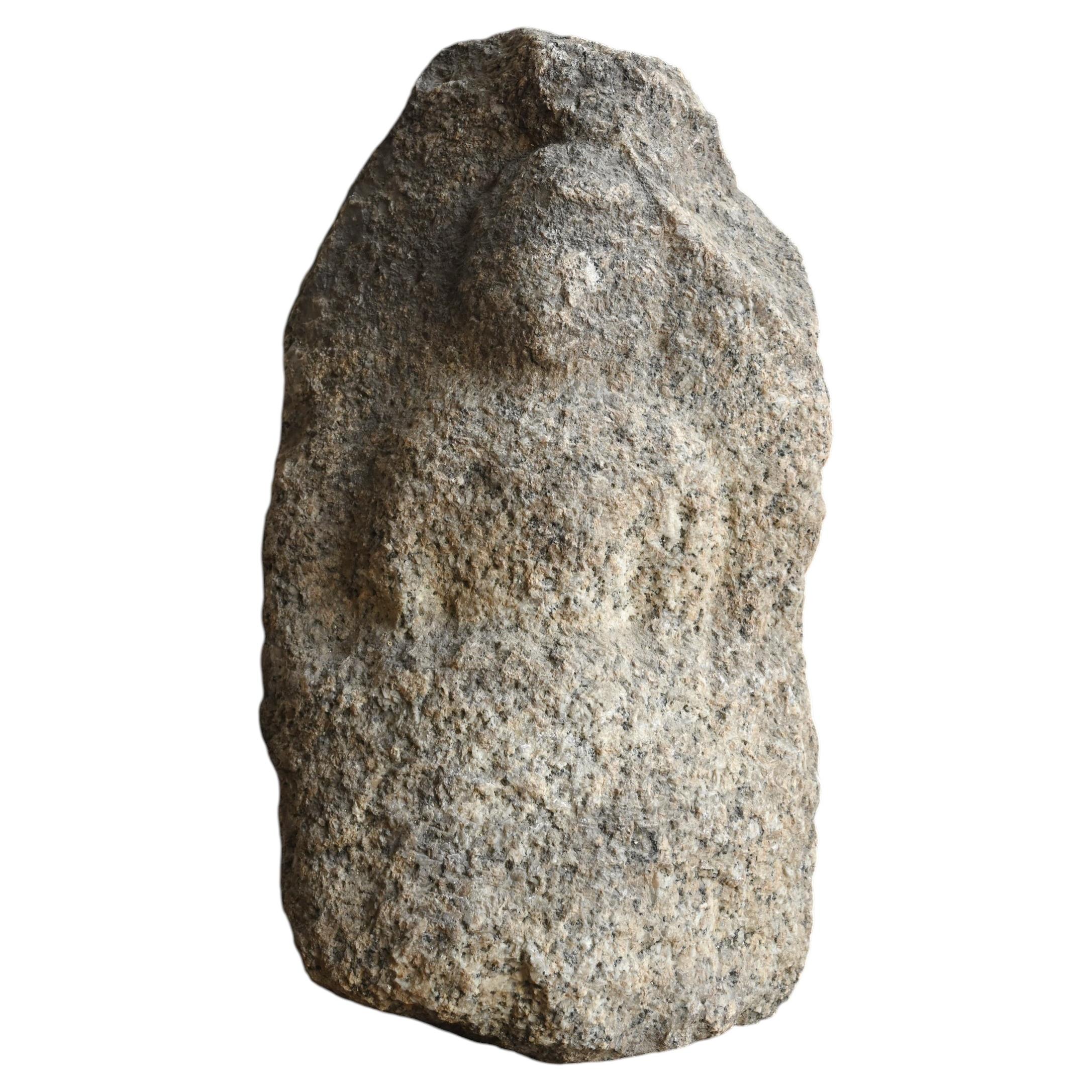 Antique Japanese stone Buddha, Amida Nyorai / Muromachi, 1400s-1500s / Rustic