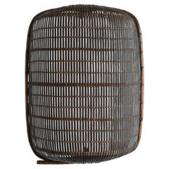 Old Southeast Asian basket / Bamboo and bark weave / Wall-hanging object