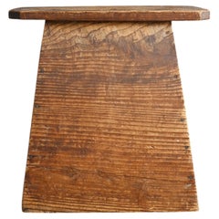 Antique Japanese Wooden Stool / Early 20th Century / Wabi-sabi Step Stool