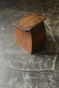 Antique Japanese Wooden Stool / Early 20th Century / Wabi-sabi Step Stool
