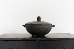 Korean Lidded Tripod Stone Pot