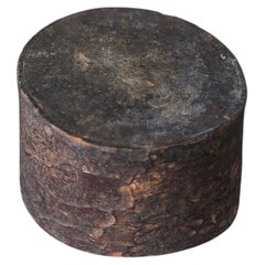 Antique Japanese Cylindrical Wooden Display Stand