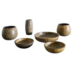 Swedish Mid Century "Rubus" Ceramics by Gunnar Nylund for Rörstrand, 1950s