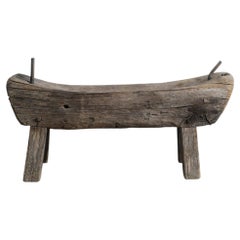 Danish Mid Century Modern Sculptural Wooden Bench by Jacob Hermann, 1960s