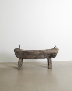 Danish Mid Century Modern Sculptural Wooden Bench by Jacob Hermann, 1960s