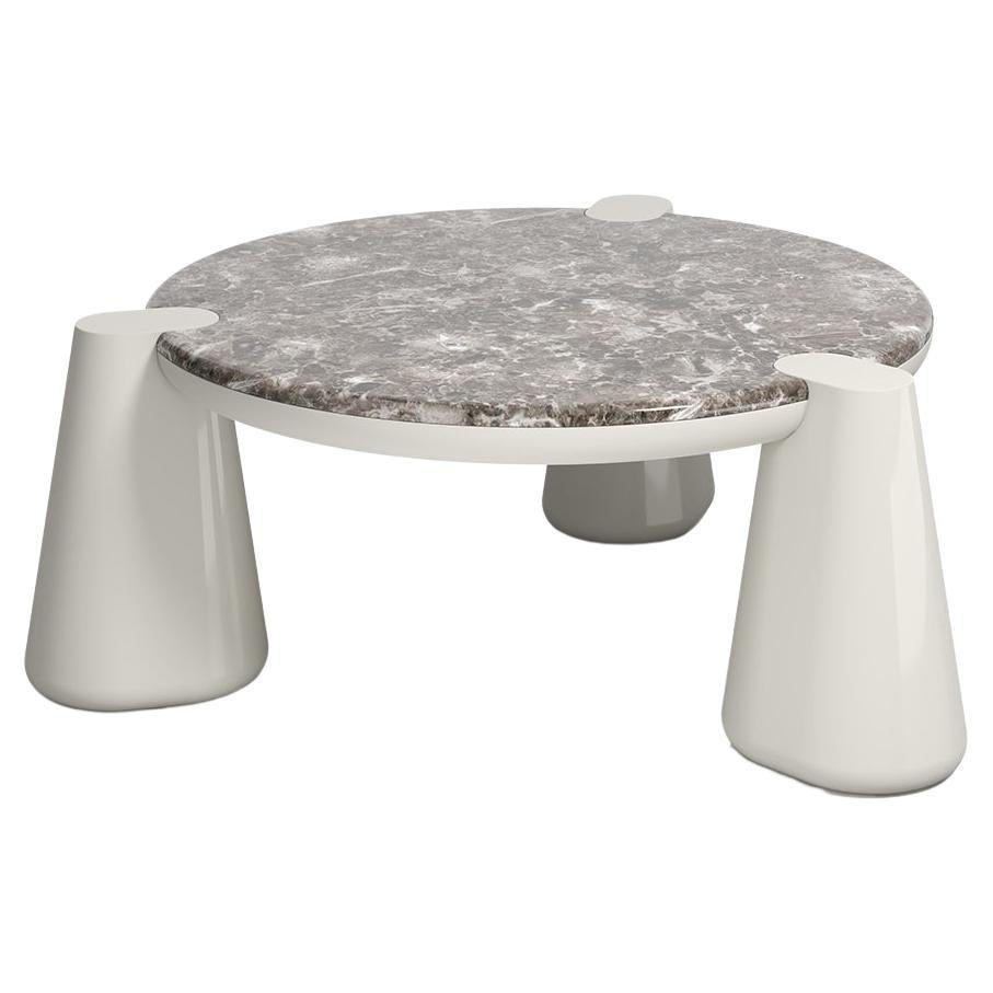 21st Century Elena Salmistraro CoffeeTable Polyurethane Grigio Billiemi Glossy For Sale