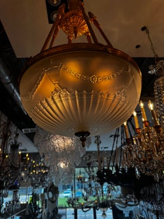 Neoclassical-Style Gold Chandelier