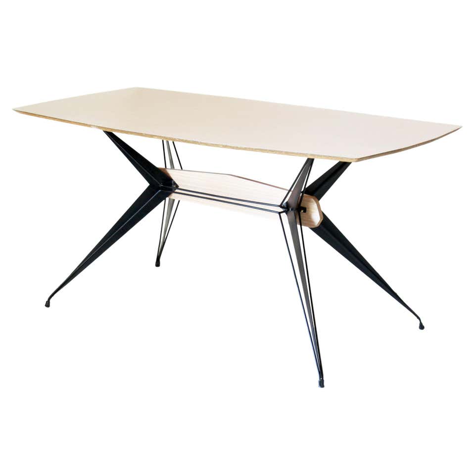 1950s Vintage Wood Desk in Scandinavian Style at 1stDibs