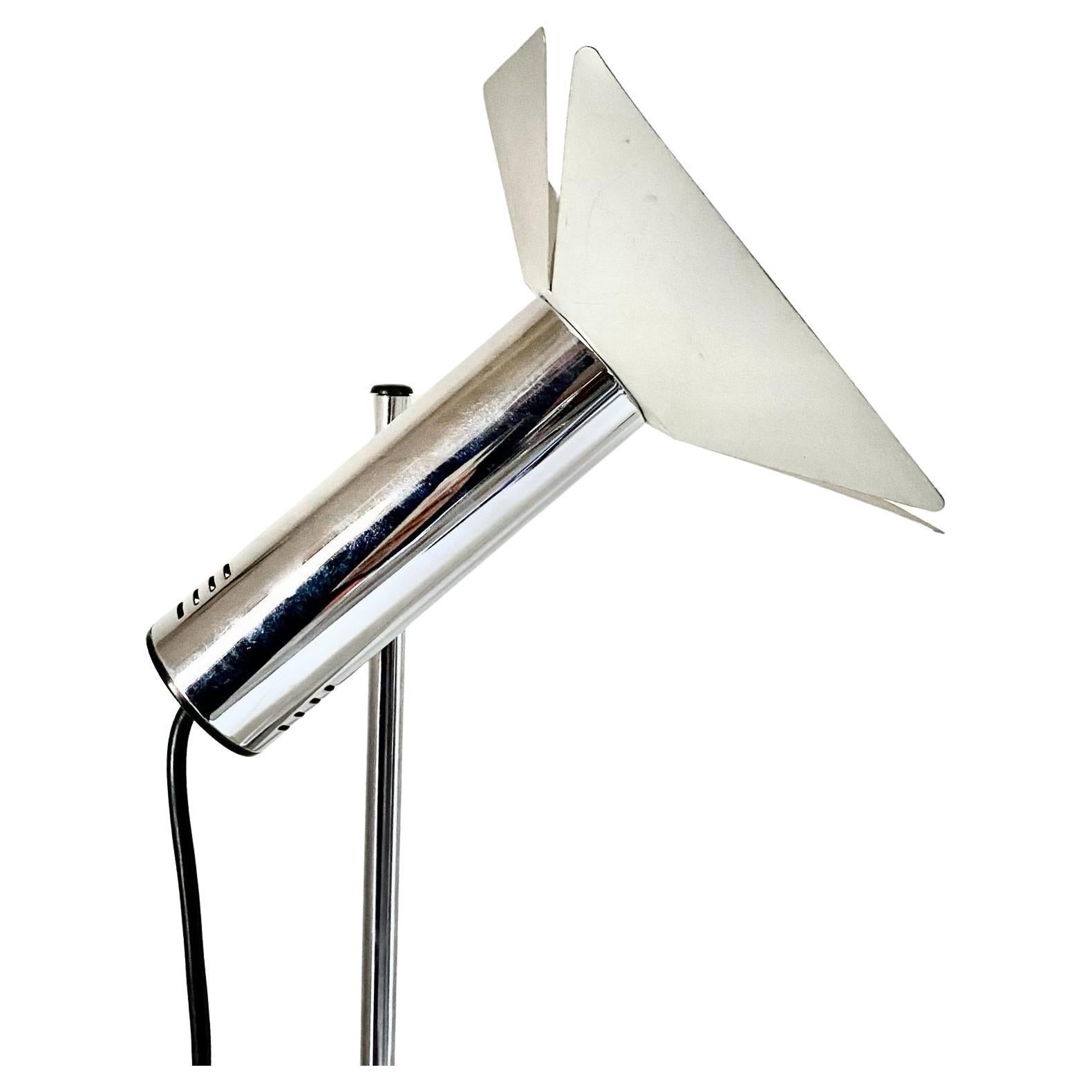 Space Age Chromed Floor Lamp with Adjustable Lights, Italy 1970s For Sale 9