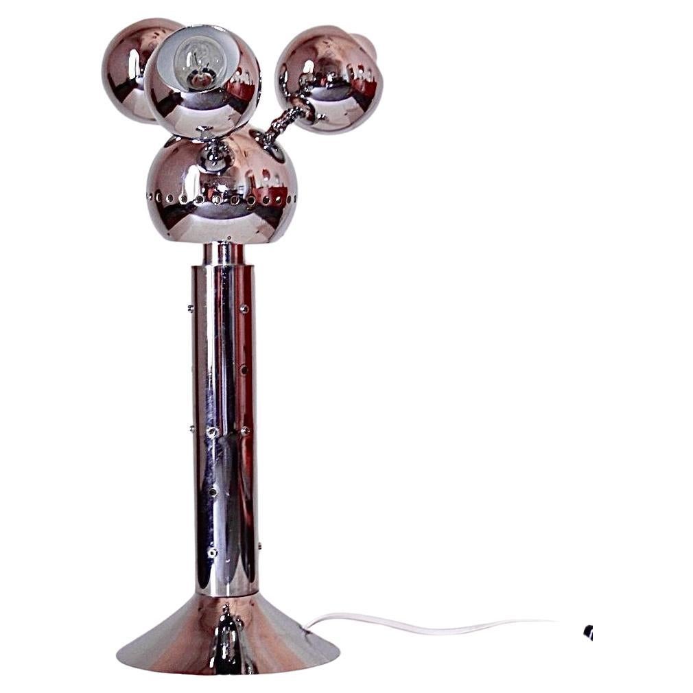 Space Age  Chromed Table lamp, "Torino co" , Italy 1970s