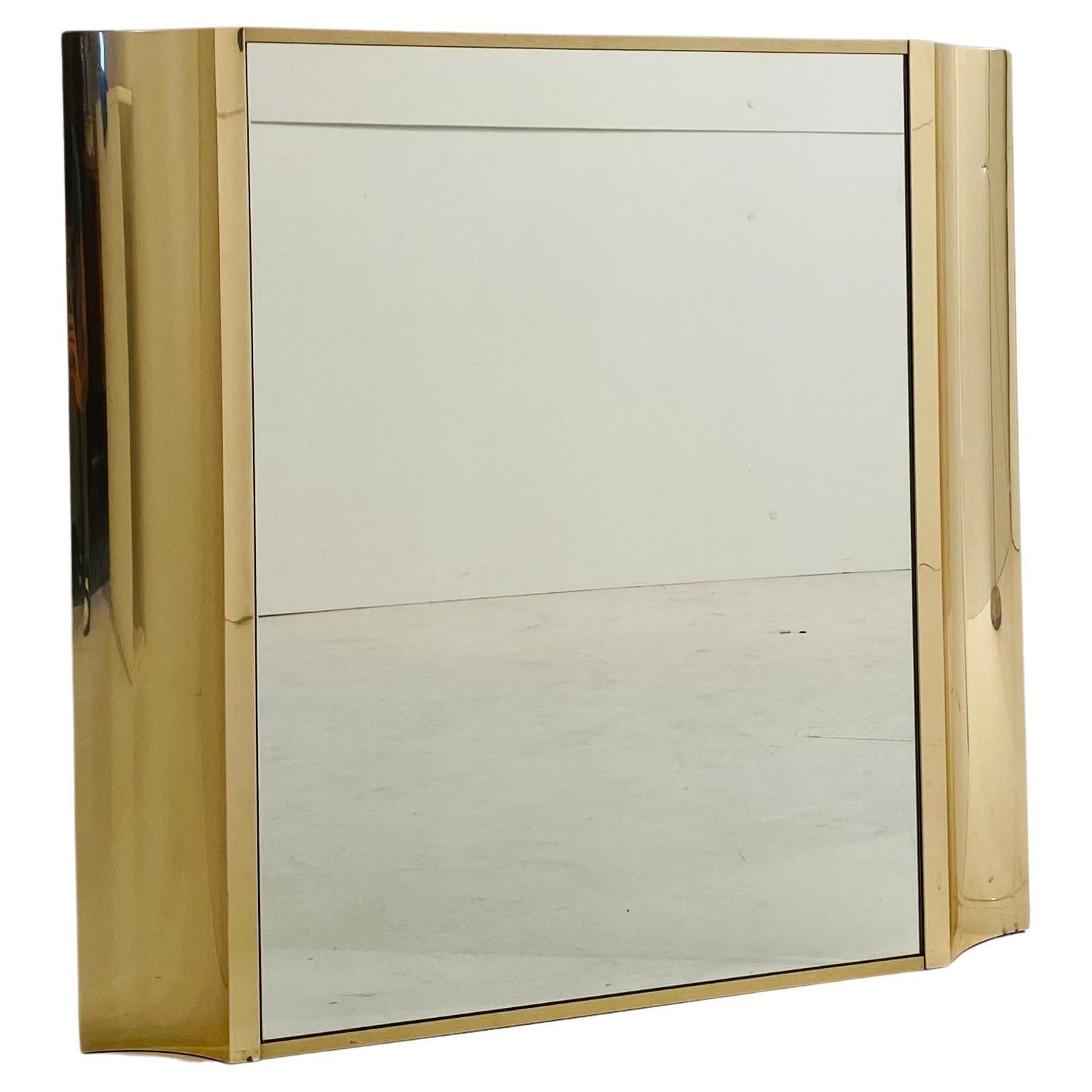 Vintage golden wall mirror in Regency Style, Italy 1970s For Sale