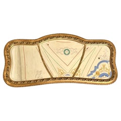 1850er Blattgold Rechteckige Konsole Kaminspiegel, Italien 1850er Jahre