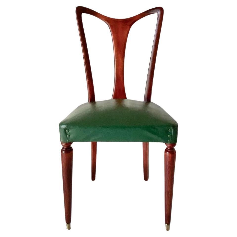 Ensemble de huit chaises de salle à manger vintage, Guglielmo Ulrich, Italie, années 1940 en vente 2