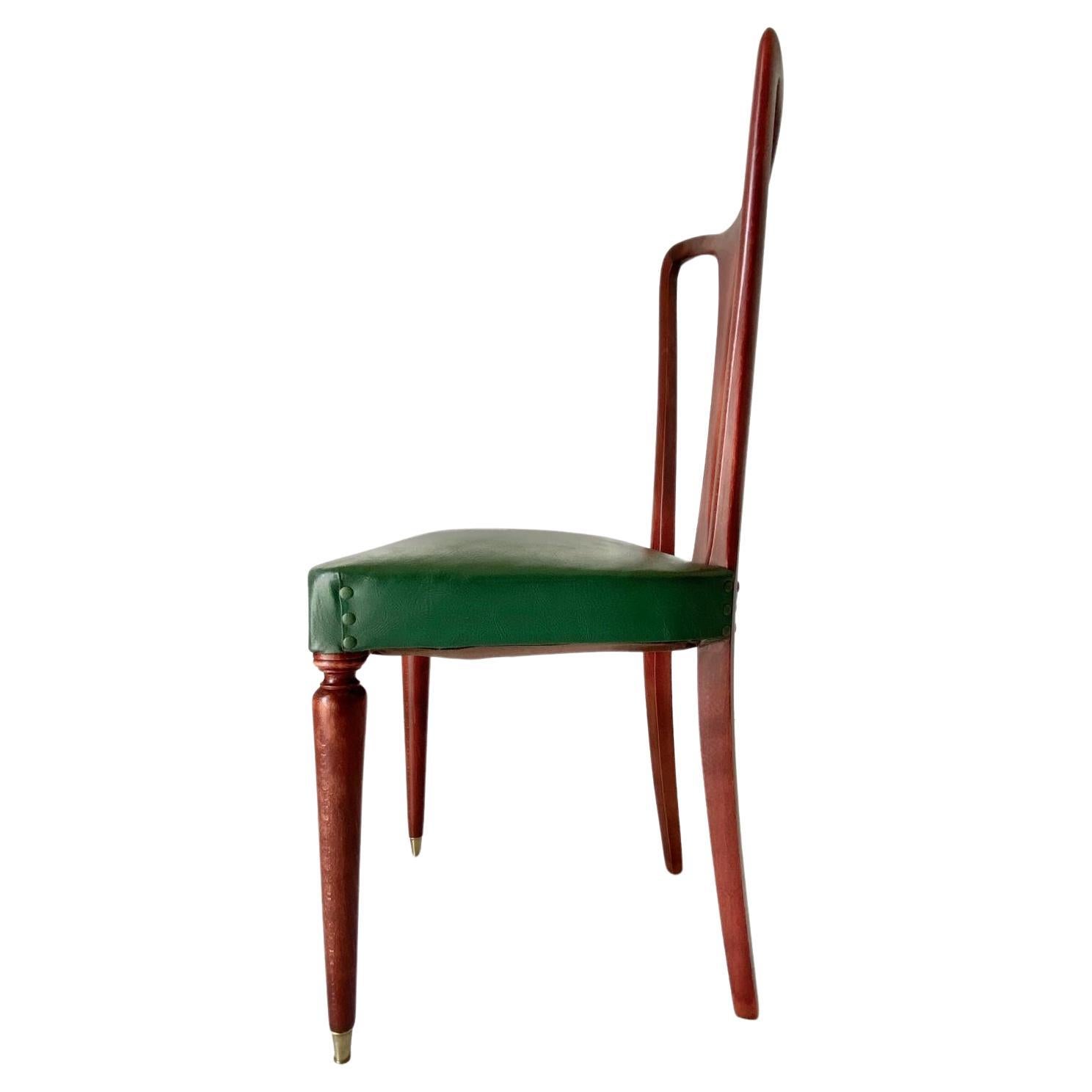 Ensemble de huit chaises de salle à manger vintage, Guglielmo Ulrich, Italie, années 1940 en vente 3