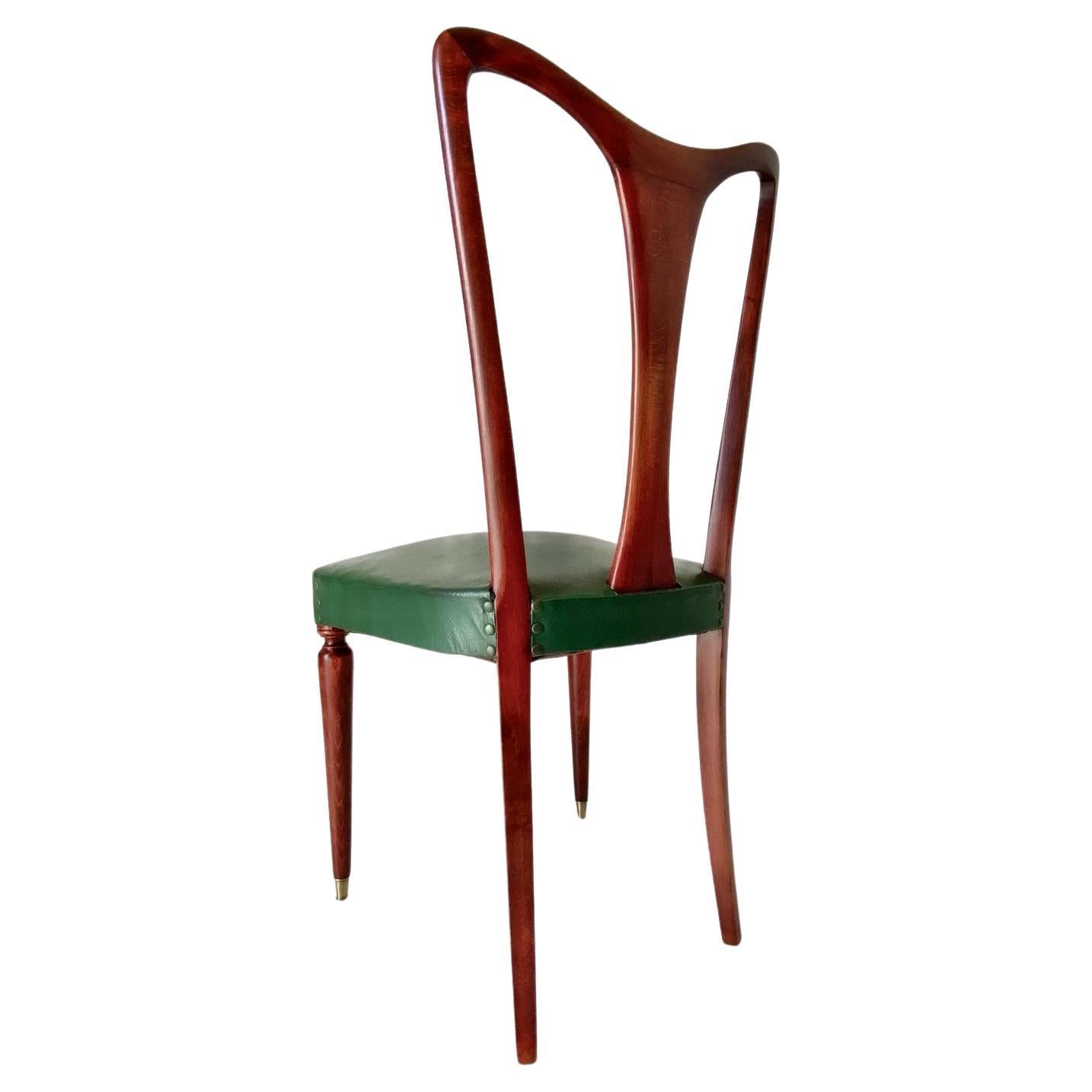 Ensemble de huit chaises de salle à manger vintage, Guglielmo Ulrich, Italie, années 1940 en vente 4