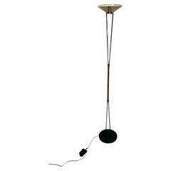lampadaire en verre de Murano et acier de 1980 par Prearo, Italie