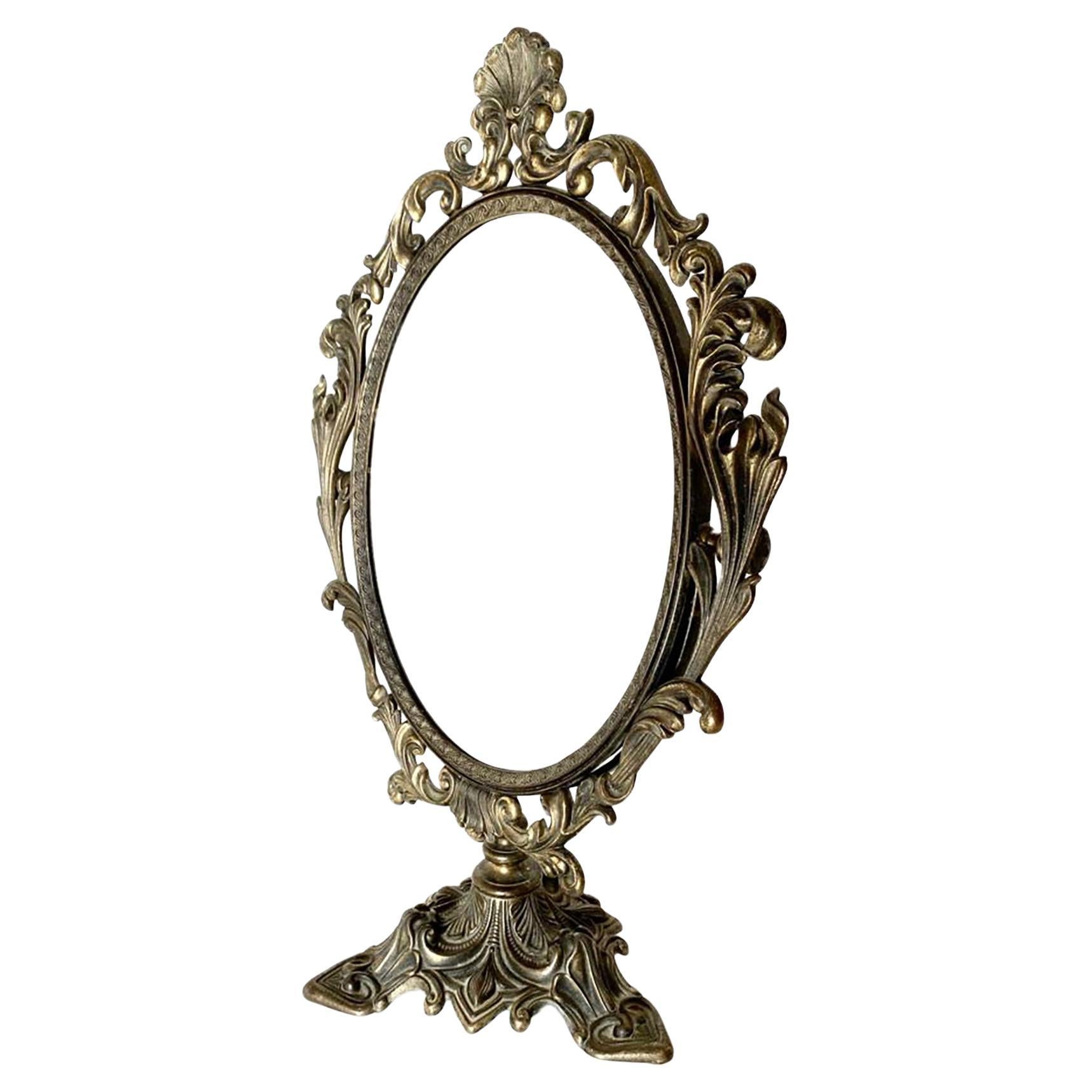 Art nouveau vanity mirror, Italy 1920s For Sale