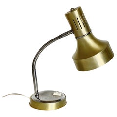 Retro flexible brass table lamp, Italy 1960s 