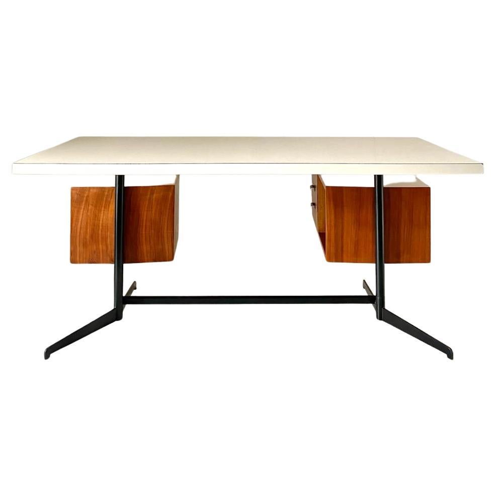 Mid-Century Modern Vintage office desk, Osvaldo Borsani for Tecno, Italy 1960s For Sale