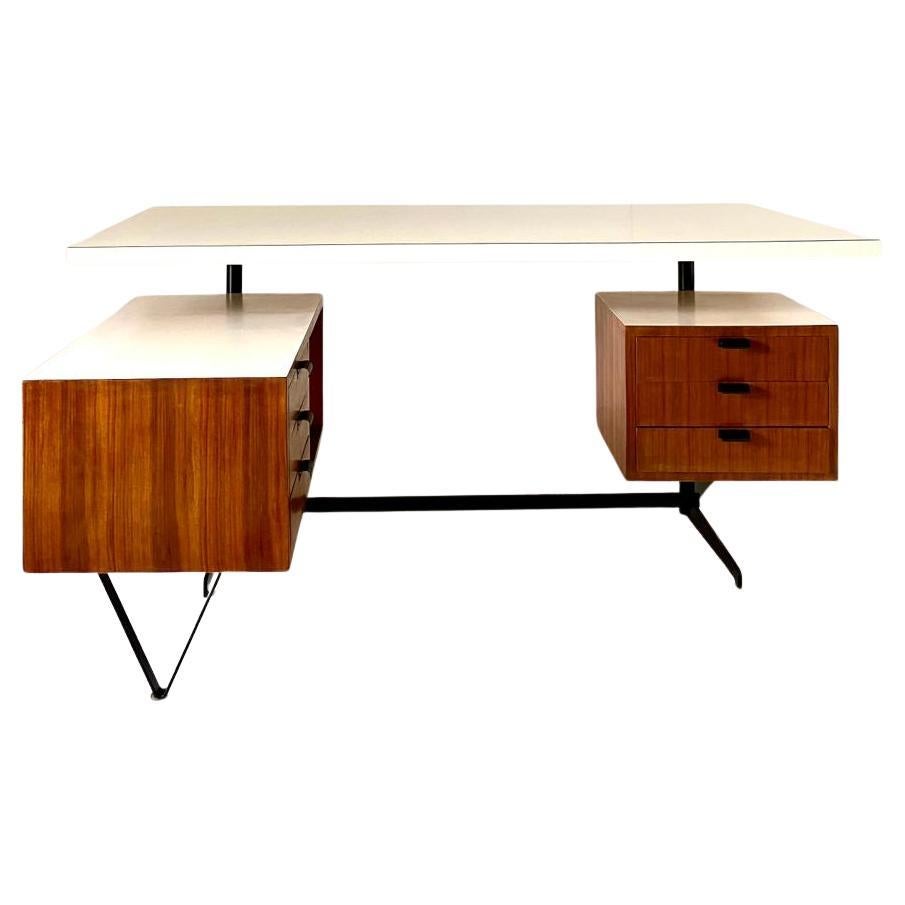 Vintage office desk, Osvaldo Borsani for Tecno, Italy 1960s For Sale 1