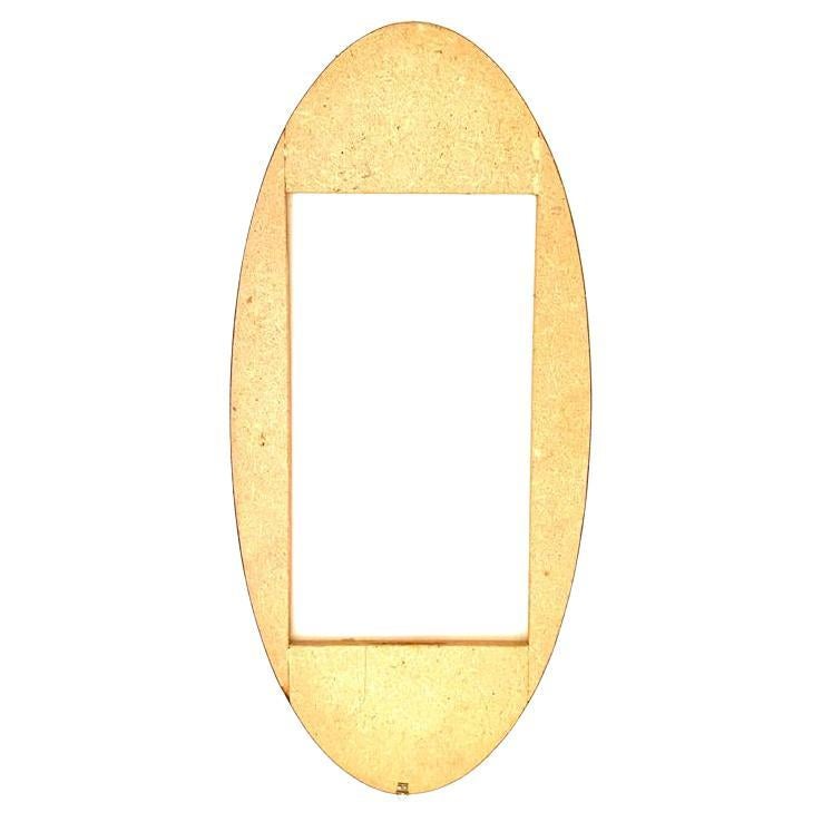 Mid-20th Century Vintage oval brass mirror in the style of Gio Ponti, Italy 1950s For Sale