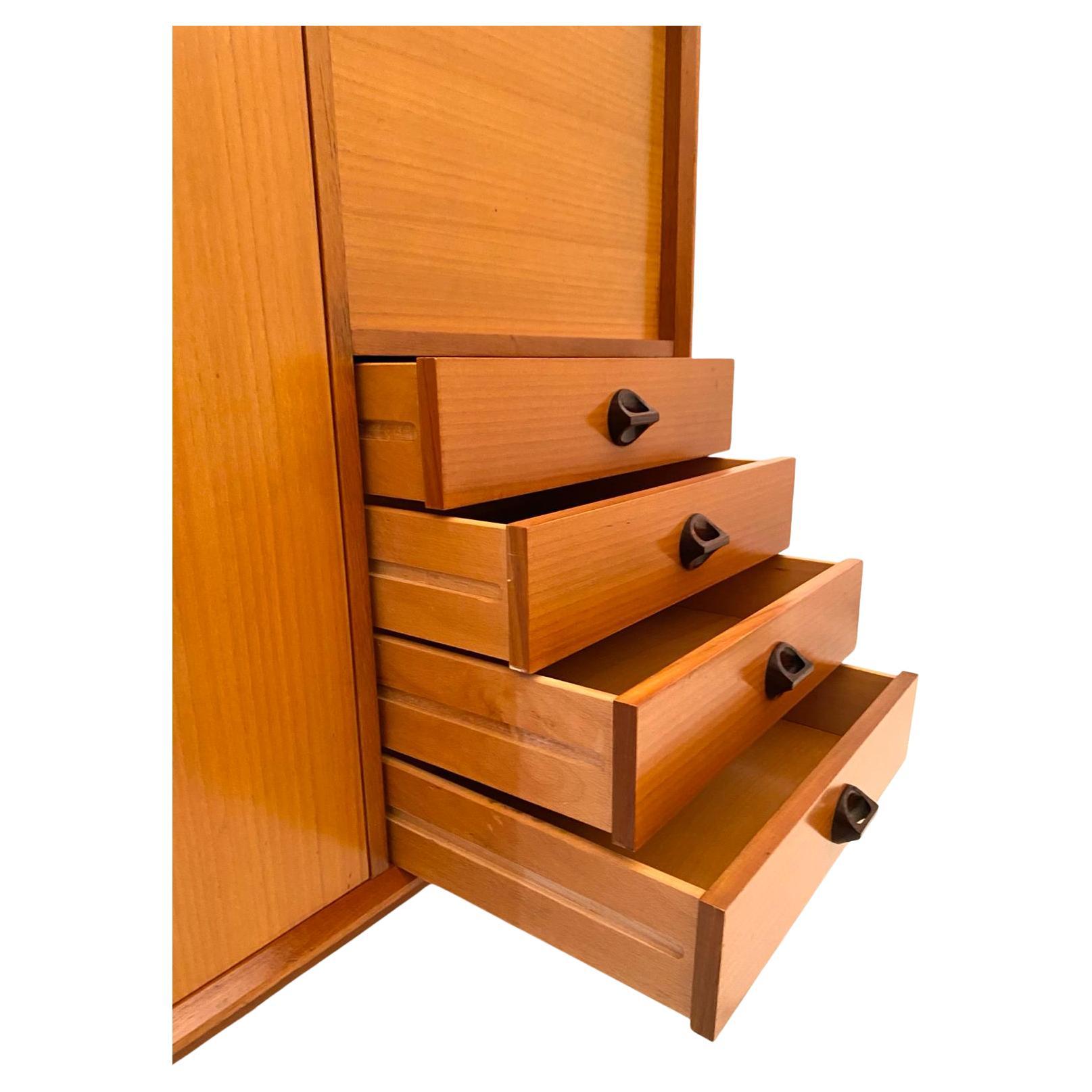 Cabinet en bois moderne du milieu du siècle, George Coslin pour FARAM, Italie 1960 en vente 2