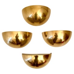 Mid Century Modern Brass Wall Sconces, Quebec Model, Gjlla Giani for Tronconi