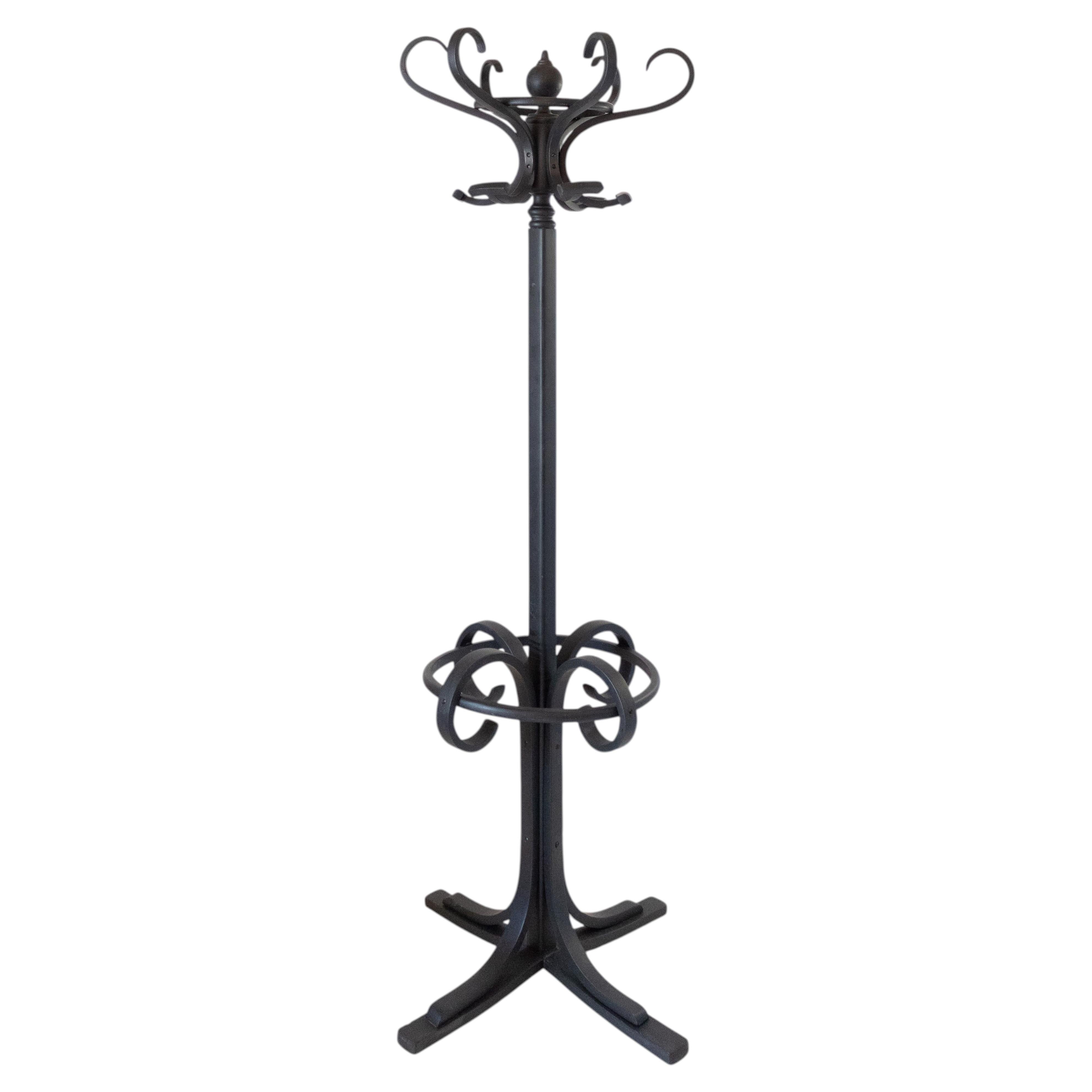 Antiker Kleiderhaken und Schirmständer aus Bugholz im Thonet-Stil, um 1900 im Angebot