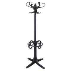 Antiker Kleiderhaken und Schirmständer aus Bugholz im Thonet-Stil, um 1900