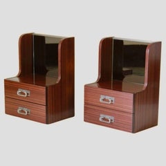 Vintage Italian Mid-Century Modern Teak Bedside Tables, 1970 circa