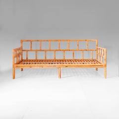 1970s Italian Bamboo and Rattan Sofa, Vivai del Sud Style, Riviera Modern