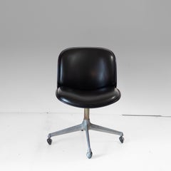 1st Edition "Parioli" Rosewood and Leather Office Chair by Ennio Fazioli for MIM