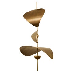 bonnie brass Bonnie Config 1 Medium, Contemporary LED Linear Chandelier, Solid Brass