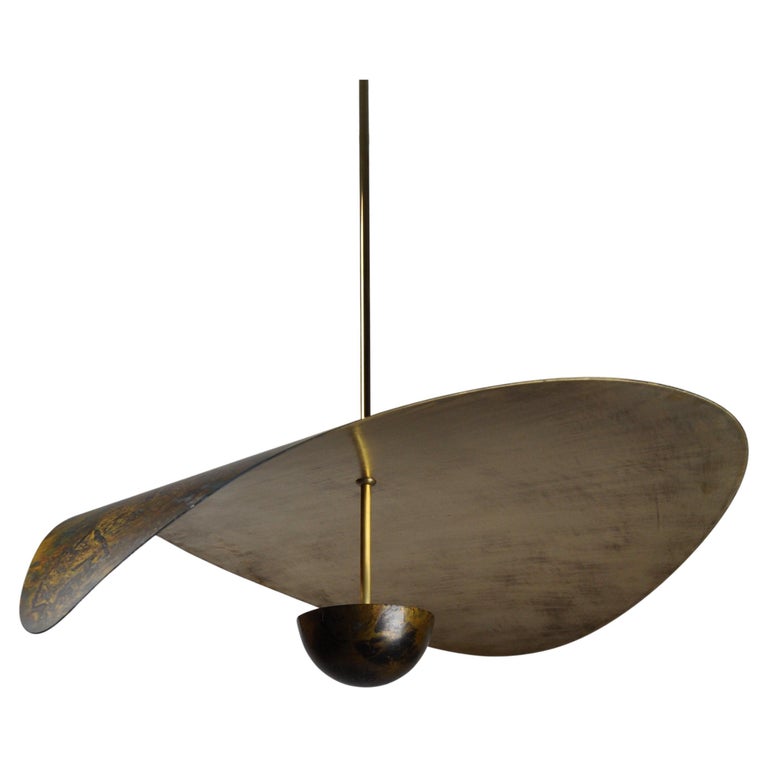 Bonnie XL LED Handmade Sculptural Pendant, in Tarnished Bronze Finish 90cm/35" For Sale