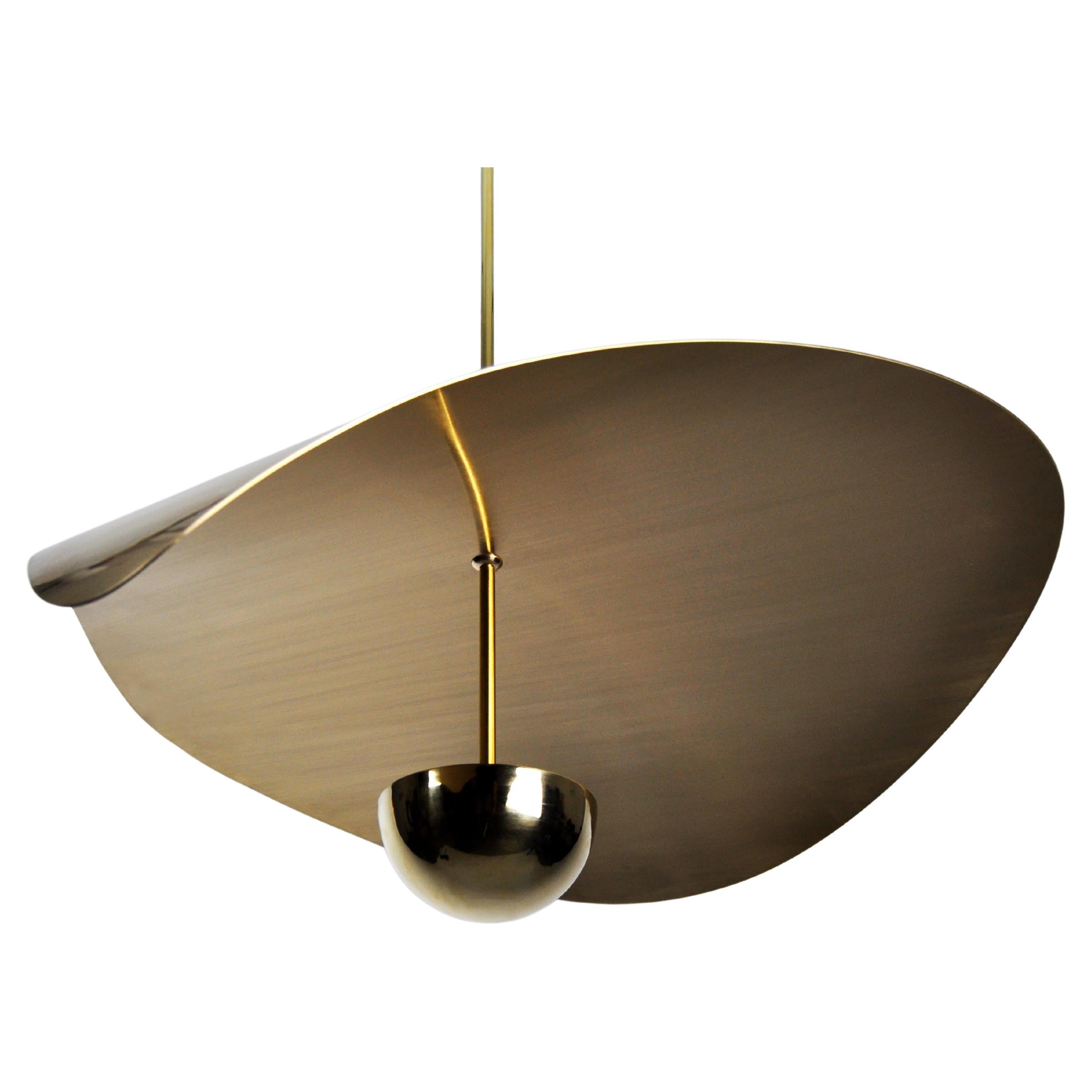 Bonnie Contemporary LED Large Pendant, Solid Brass or Chromed For Sale