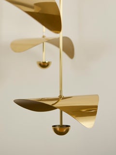 Bonnie Contemporary LED Small Pendant, Solid Brass Handmade/finished sculptural